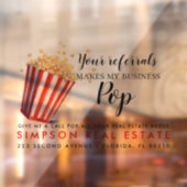 onroerend goed Uw verwijzingen maken mijn bedrijf  Raamsticker (Vel 2)