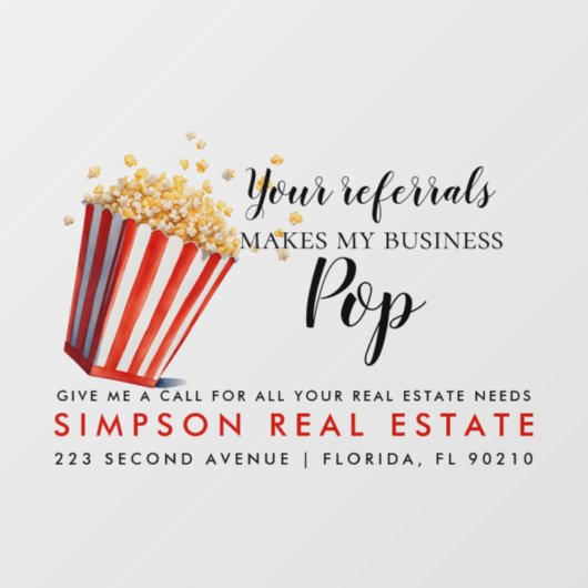 onroerend goed Uw verwijzingen maken Mijn bedrijfs Raamsticker (Vel)