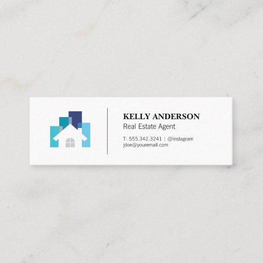 Onroerend goed | Vastgoedbeheer | Homepictogram Mini Visitekaartje (Voorkant)