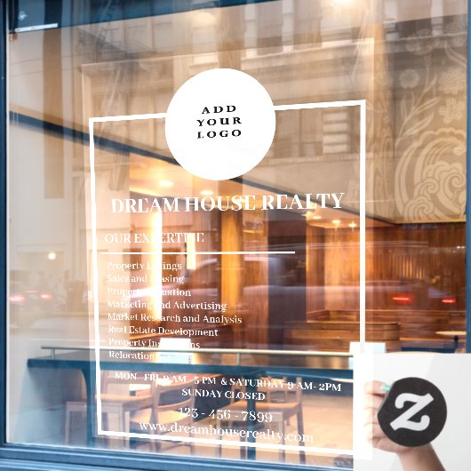 onroerend goed venster stickers (Cafe Raam)