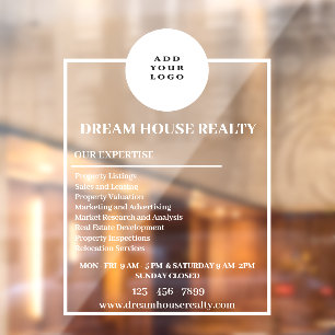 onroerend goed venster stickers