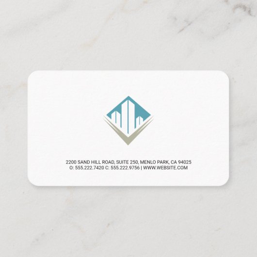 Onroerend goed | Venture Capitalist | Makelaar Visitekaartje (Achterkant)