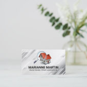 Onroerend goed | Vergrootglas Home Logo Visitekaartje (Staand voorkant)