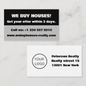 Onroerend goed Verkoper We kopen huizen Visitekaartje (Voorkant / Achterkant)