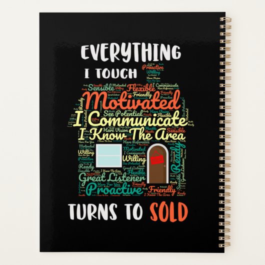 Onroerend goed verkopers huis verkopen Word Art De Planner (Achterkant)