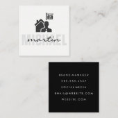 Onroerend goed vierkante visitekaartje (Voorkant / Achterkant)