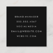 Onroerend goed vierkante visitekaartje (Achterkant)