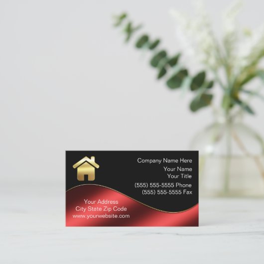 Onroerend goed visitekaartje (Staand voorkant)