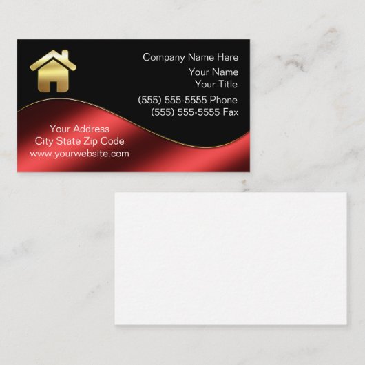 Onroerend goed visitekaartje (Voorkant / Achterkant)