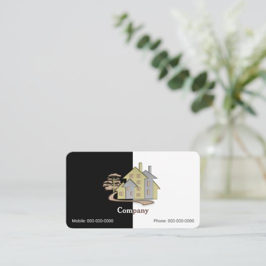 Onroerend goed visitekaartje (Staand voorkant)