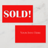 Onroerend goed visitekaartje (Voorkant / Achterkant)