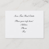 Onroerend goed visitekaartje (Achterkant)