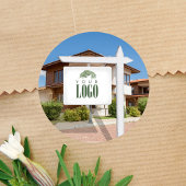 Onroerend goed Voeg uw Logo aangepaste foto toe Ronde Sticker