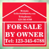 Onroerend goed voor verkoop door EIGENAAR Aangepas Raamsticker (Vel 3)
