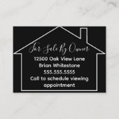 Onroerend goed voor verkoop door eigenaar Black Ho Visitekaartje (Voorkant)