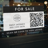 Onroerend goed | Voor verkoop QR-code Aanbieding L Raamsticker