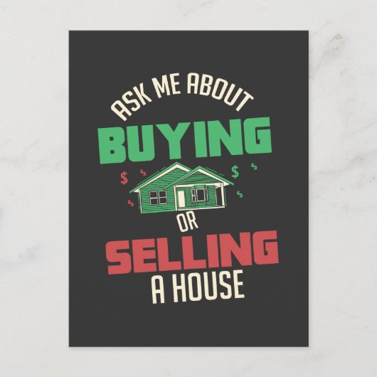 Onroerend goed - Vraag het me Briefkaart (Voorkant)