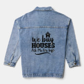 Onroerend goed Wij kopen Huizen Denim Jas Denim Jacket (Achterkant)