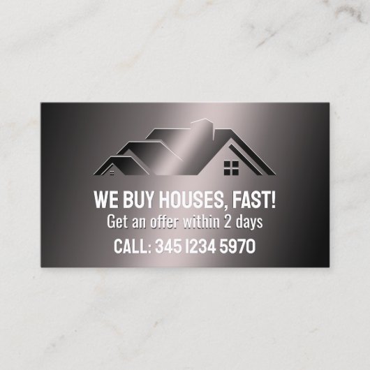 Onroerend goed Wij kopen huizen QR Visitekaartje (Voorkant)