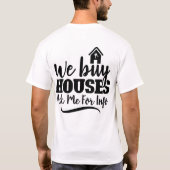 Onroerend goed Wij kopen Huizen T-shirt (Achterkant)