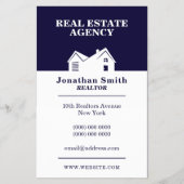 Onroerend goed wit blauw flyer (Voorkant)