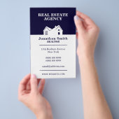 Onroerend goed wit blauw flyer (Hand)