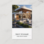 Onroerend goed Witte Foto QR Code Sociale Media Visitekaartje (Voorkant)