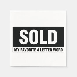 Onroerend goed Witte Standaard Cocktail Papieren s Servetten