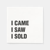 Onroerend goed Witte Standaard Cocktail Papieren s Servetten (Voorkant)