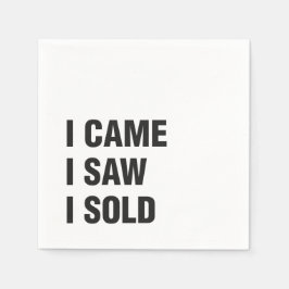 Onroerend goed Witte Standaard Cocktail Papieren s Servetten