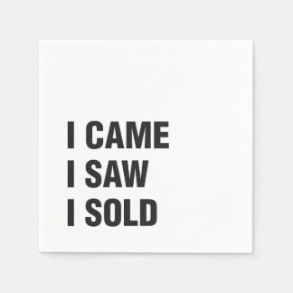 Onroerend goed Witte Standaard Cocktail Papieren s Servetten