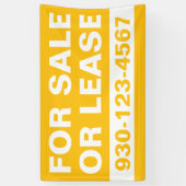 Onroerend goed zakelijk Sinaasappel te koop of te Spandoek (Verticaal)