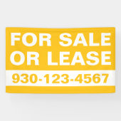 Onroerend goed zakelijk Sinaasappel te koop of te Spandoek (Horizontaal)