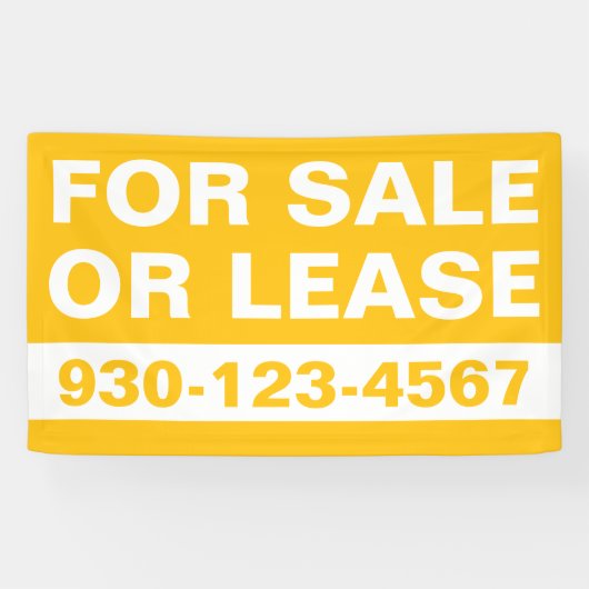 Onroerend goed zakelijk Sinaasappel te koop of te Spandoek (Horizontaal)