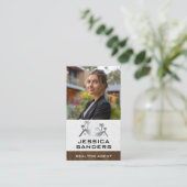 Onroerend goed zakenvrouw | Eigenschappen Visitekaartje (Staand voorkant)