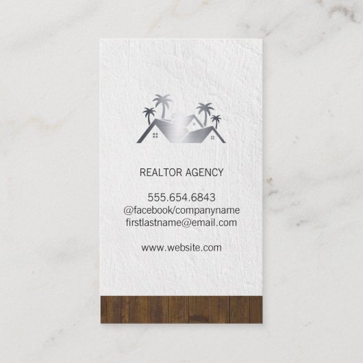 Onroerend goed zakenvrouw | Eigenschappen Visitekaartje (Achterkant)