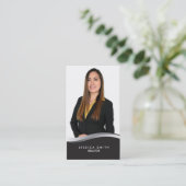 Onroerend goed zilveren swoosh visitekaartje (Staand voorkant)