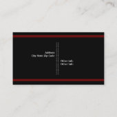 Onroerend goed zwart, wit, bordeaux visitekaartje (Achterkant)