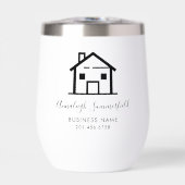 Onroerend goed Zwart Wit Gepersonaliseerde Medewer (Voorkant)