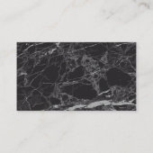 Onroerend goed | Zwarte Elegant Marble | Golden Ic Afsprakenkaartje (Achterkant)