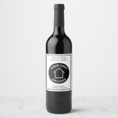 Onroerend goedbedrijf Aangepast logo makelaar Mark Wijn Etiket (Voorkant)