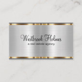 Onroerend onroerend goed van classy Silver en Gold Visitekaartje (Voorkant)