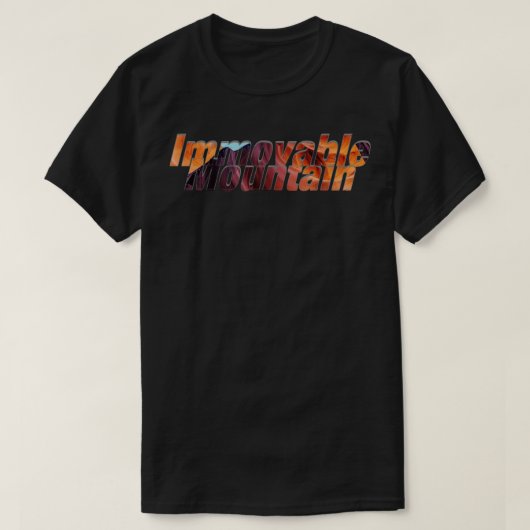 onroerende berg t-shirt (Design voorkant)