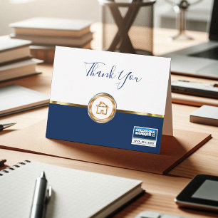 Onroerende goederen Dank u Leeg Bedankkaart