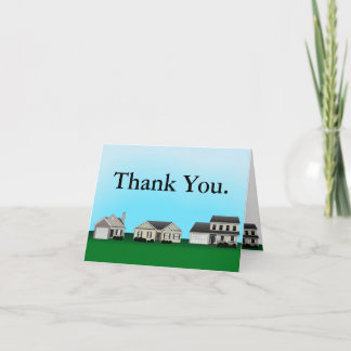 Onroerende goederen Dank u nota neemt van Bedankkaart