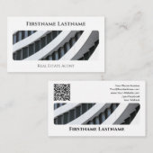 Onroerende makelaar QR-code moderne kantoor Visitekaartje (Voorkant / Achterkant)