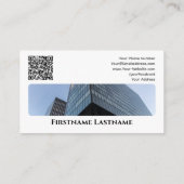 Onroerende makelaar QR-code moderne kantoor Visitekaartje (Achterkant)