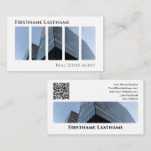 Onroerende makelaar QR-code moderne kantoor Visitekaartje (Voorkant / Achterkant)