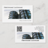 Onroerende makelaar QR-code moderne kantoor Visitekaartje (Voorkant / Achterkant)