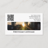 Onroerende makelaar QR-code moderne kantoor Visitekaartje (Achterkant)